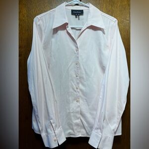 Evan-Picone Button down blouse. Baby pink 100% cotton